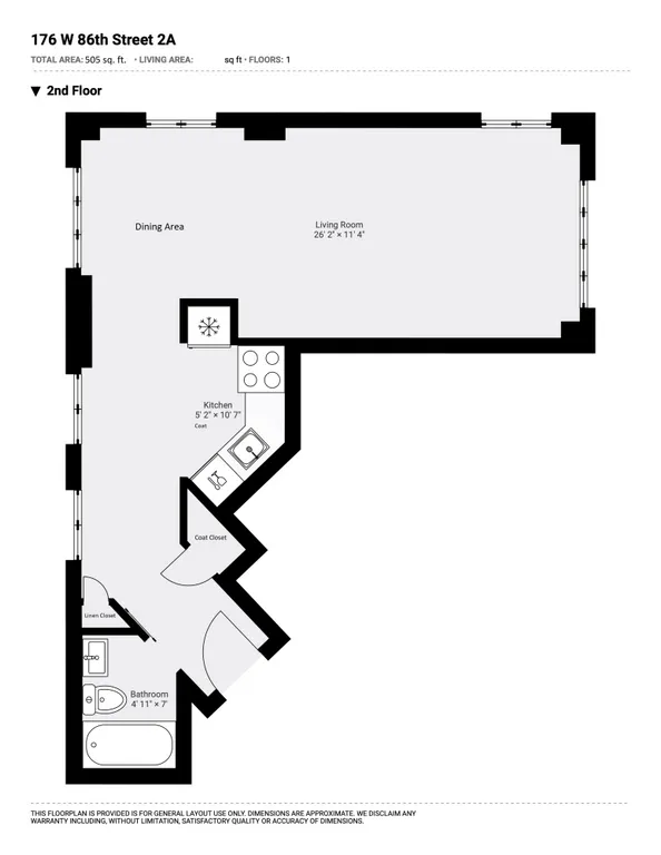 176 WEST 86TH STREET, 2A | floorplan | View 11