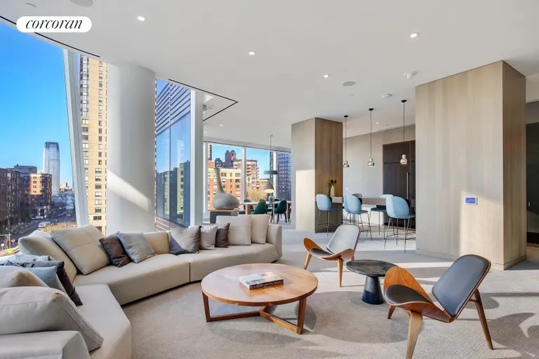 New York City Real Estate | View 50 West Street, 10B | Resident Lounge | View 10