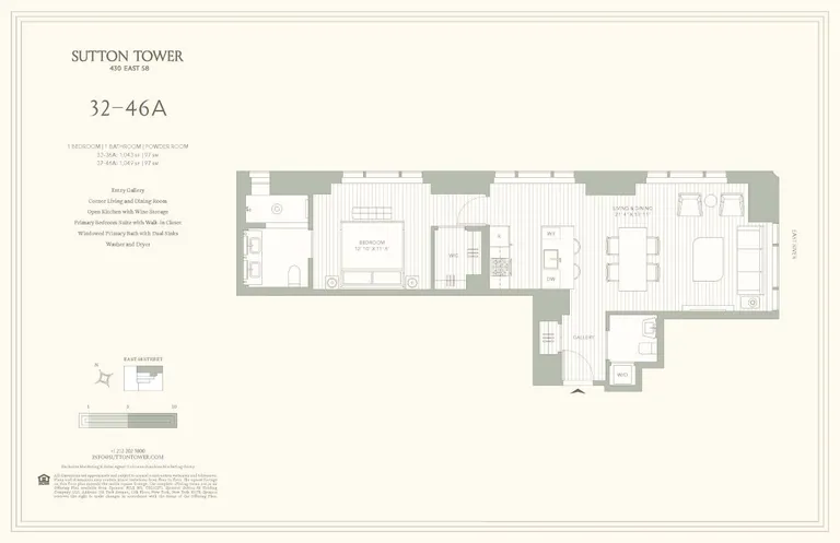 430 East 58th Street, 32A | floorplan | View 6