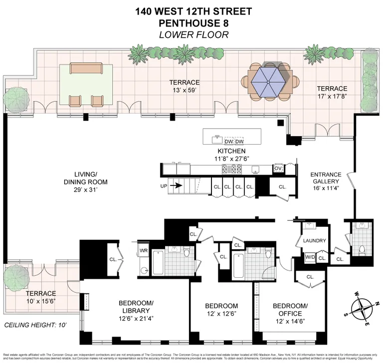 140 West 12th Street, PH8 | floorplan | View 28