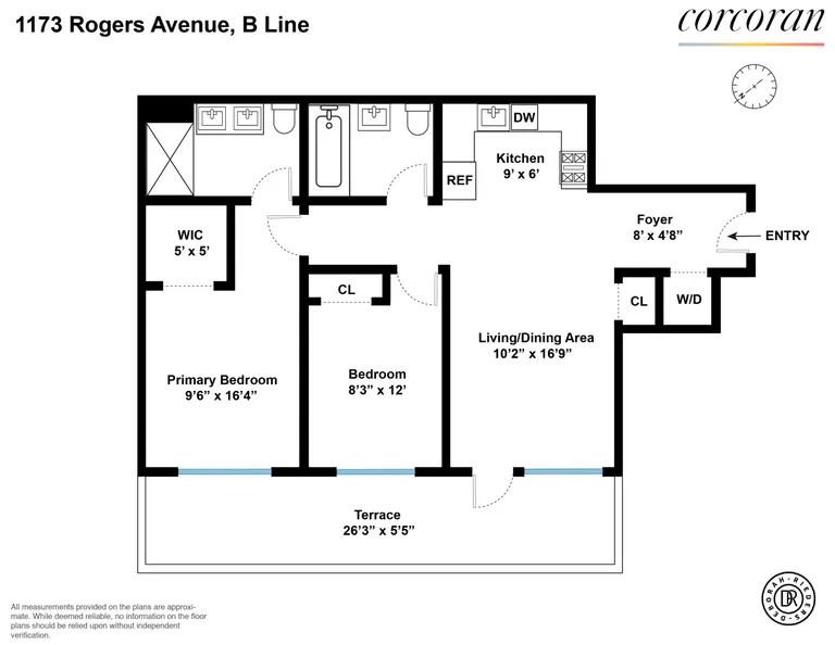 1173 Rogers Avenue, 6B | floorplan | View 12