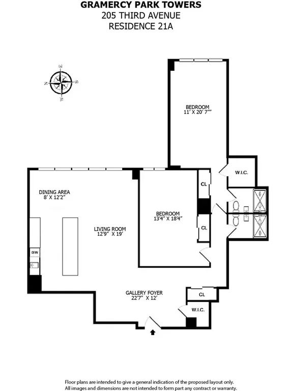 205 Third Avenue, 21A | floorplan | View 13