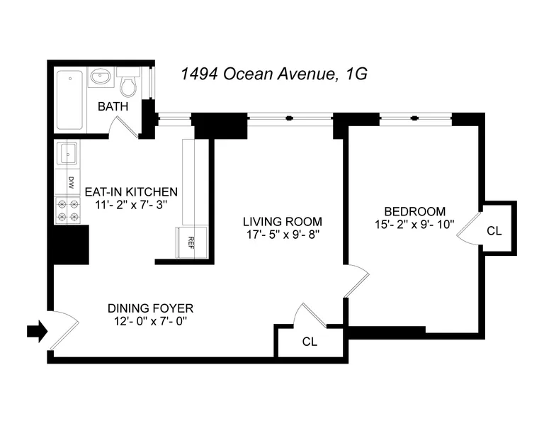 1494 Ocean Avenue, 1G | floorplan | View 11