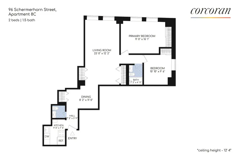 96 Schermerhorn Street, 8C | floorplan | View 12