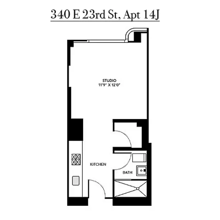 340 East 23rd Street, 14J | floorplan | View 9