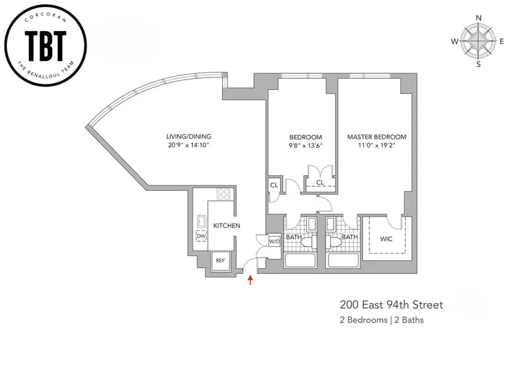 200 East 94th Street, 2515 | floorplan | View 8