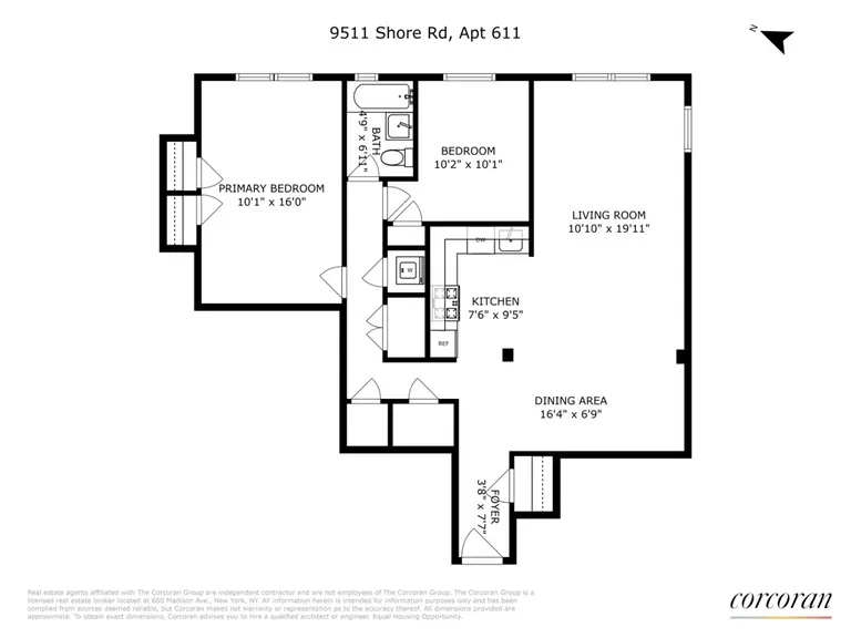 9511 Shore Road, 611 | floorplan | View 14