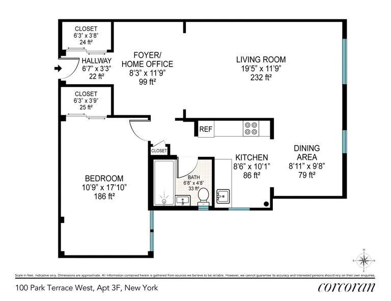 100 Park Terrace West, 3F | floorplan | View 8