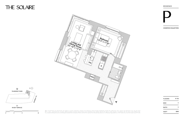 20 River Terrace, 9P | floorplan | View 9