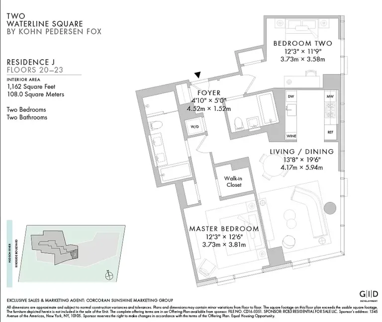 30 Riverside Boulevard, 20J | floorplan | View 8