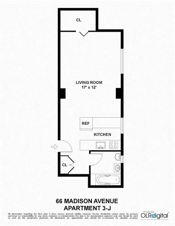 66 MADISON AVENUE, 3J | floorplan | View 9