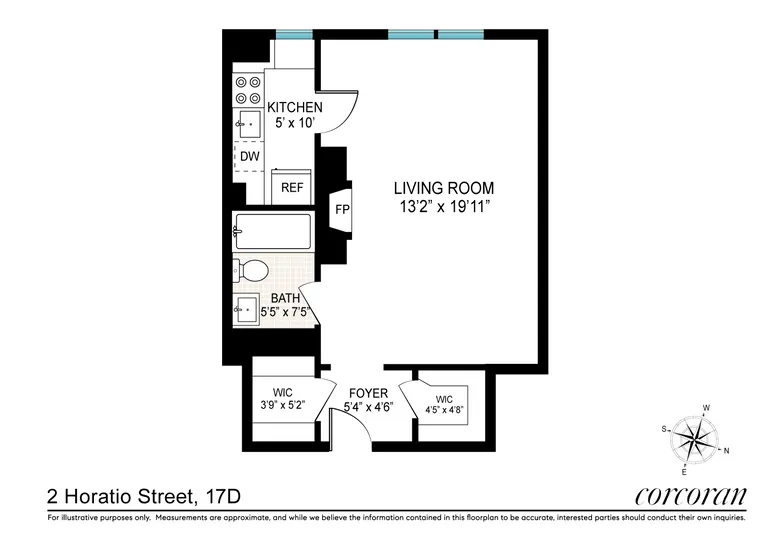 2 Horatio Street , 17D | floorplan | View 7