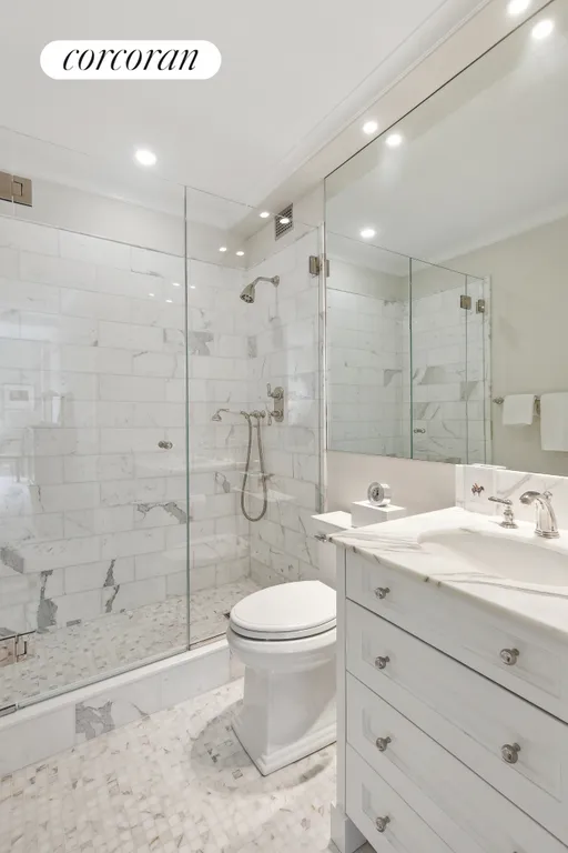 New York City Real Estate | View 2 Sutton Place South, 14C | Renovated Marble Bathroom | View 7