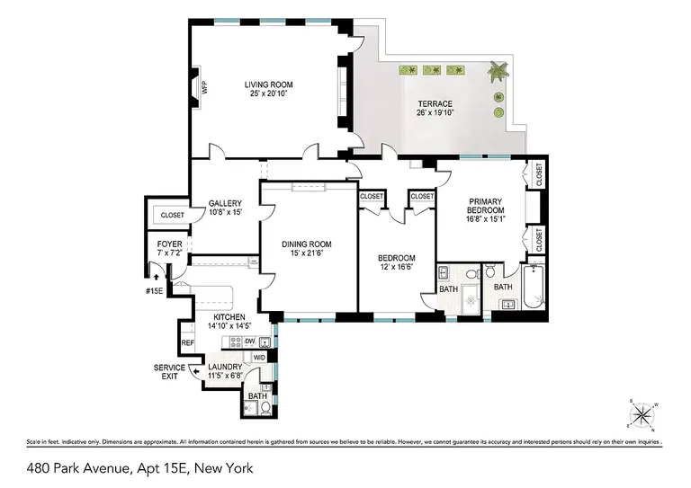 480 Park Avenue, 15E | floorplan | View 22