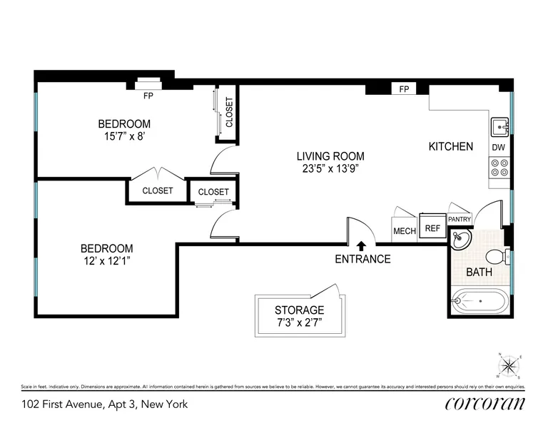 102 First Avenue, 3 | floorplan | View 10