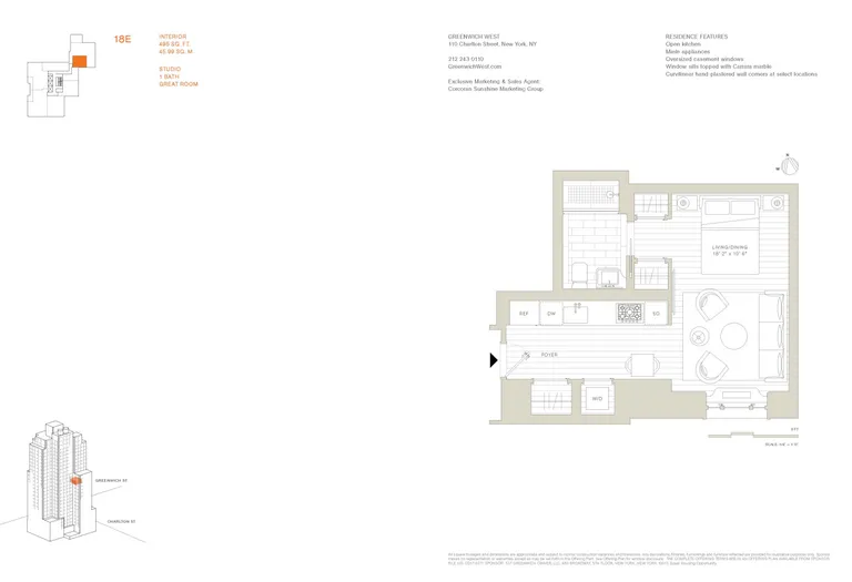 110 Charlton Street, 18E | floorplan | View 5