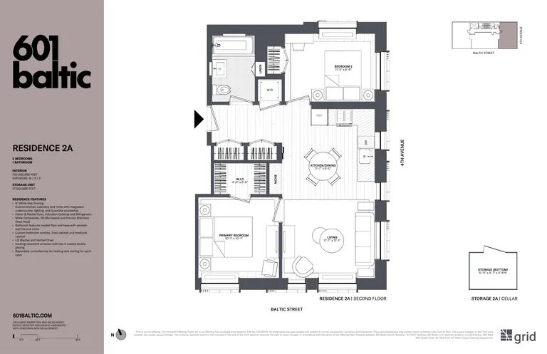 601 Baltic Street, 2A | floorplan | View 13