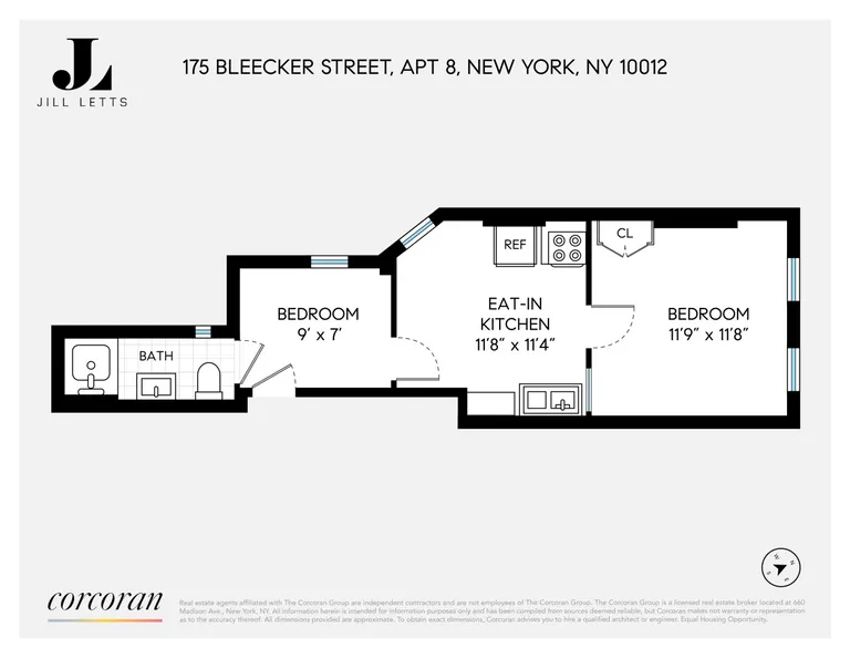 175 Bleecker Street, 8 | floorplan | View 7