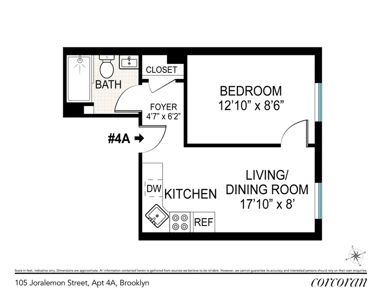 105 Joralemon Street, 4A | floorplan | View 11