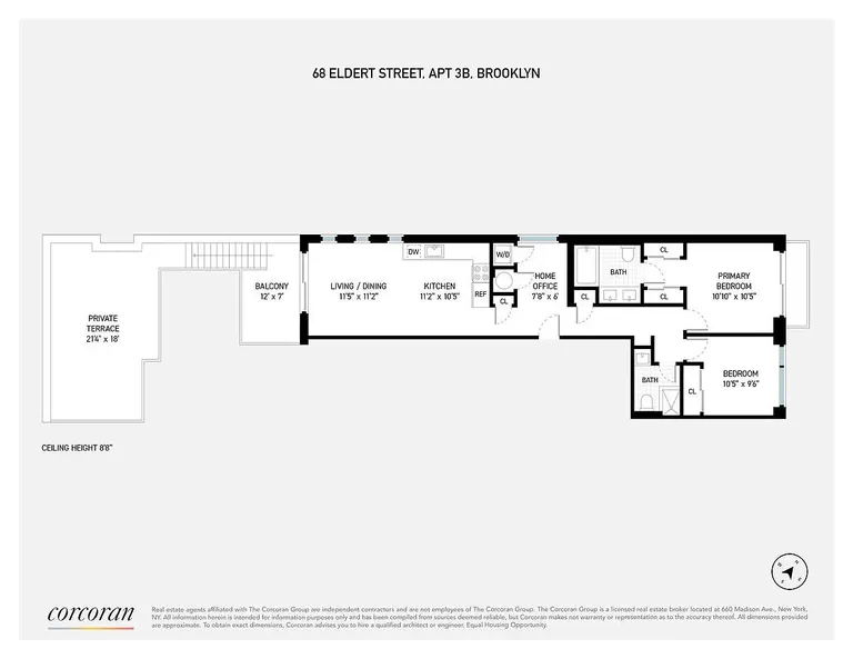 68 Eldert Street, 3B | floorplan | View 11