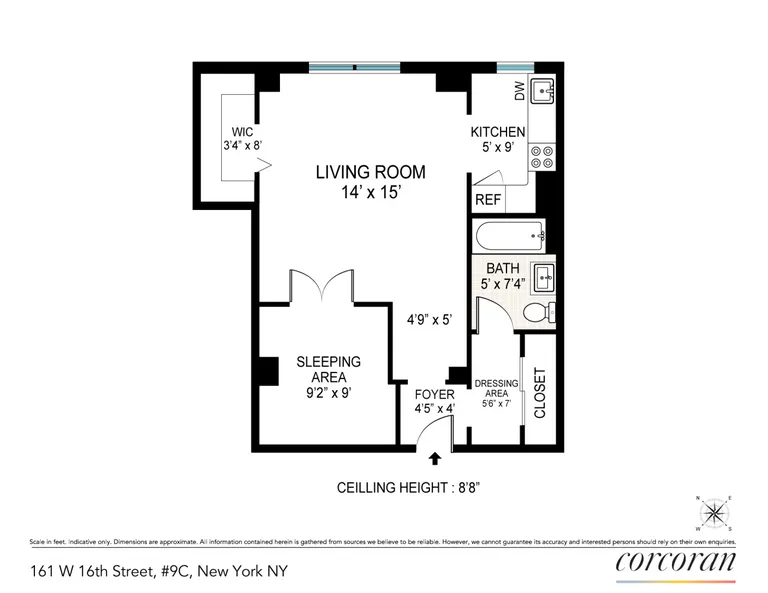 161 West 16th Street, 9C | floorplan | View 10