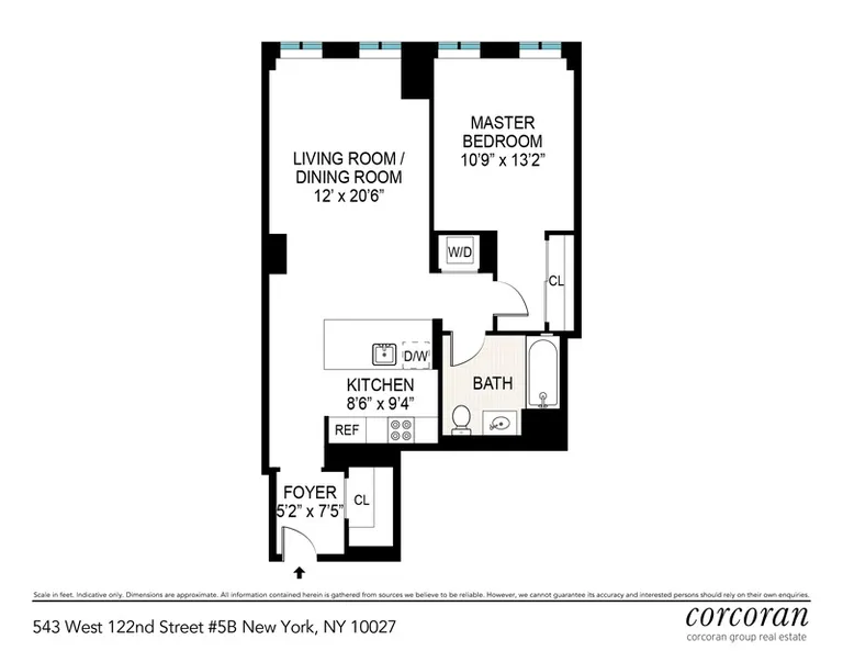 543 West 122Nd Street, 5B | floorplan | View 8