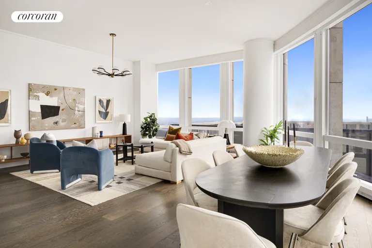 New York City Real Estate | View 35 Hudson Yards, 7802 | Living Room | View 2