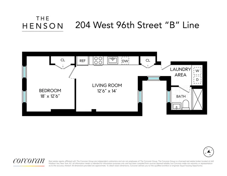 204 West 96th Street, 3B | floorplan | View 8