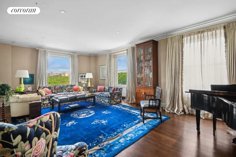 New York City Real Estate | View 920 Fifth Avenue, 8A | Living Room w NW Park views. | View 3