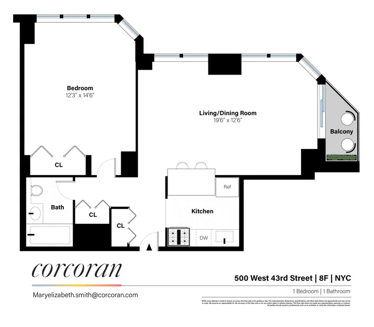 500 West 43rd Street, 8F | floorplan | View 10