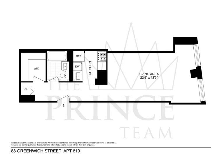 88 Greenwich Street, 819 | floorplan | View 16