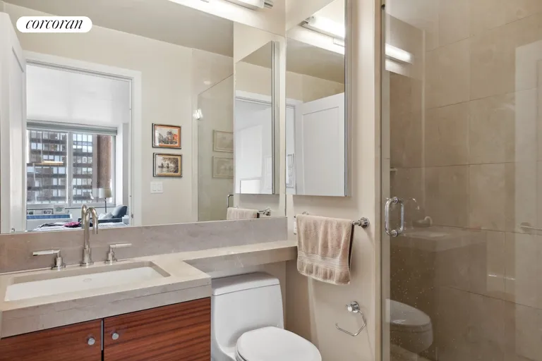 New York City Real Estate | View 30 West Street, 23C | Primary Bathroom | View 6