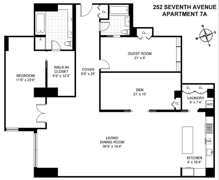 252 Seventh Avenue, 7A | floorplan | View 8