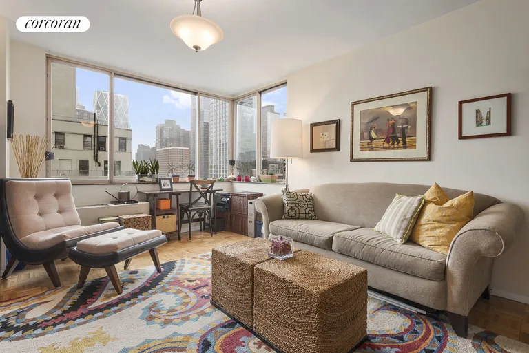 New York City Real Estate | View 350 West 50th Street, 17H | 1 Bed, 1 Bath | View 1