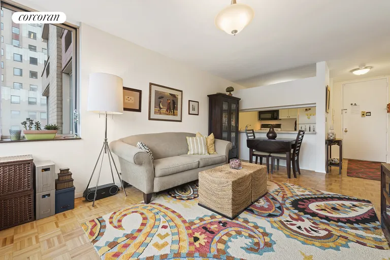 New York City Real Estate | View 350 West 50th Street, 17H | Living Room | View 2