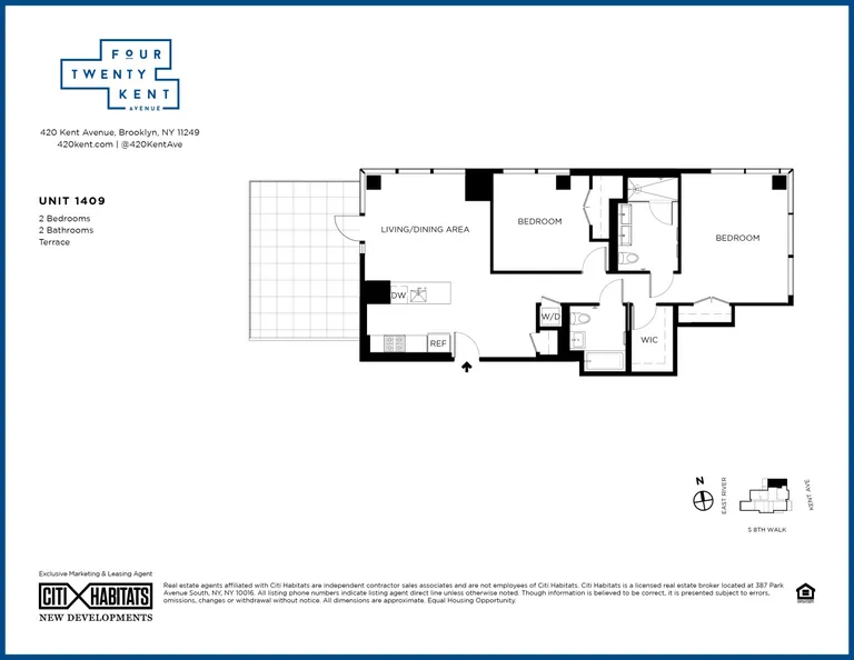 420 Kent Avenue, 1409N | floorplan | View 29