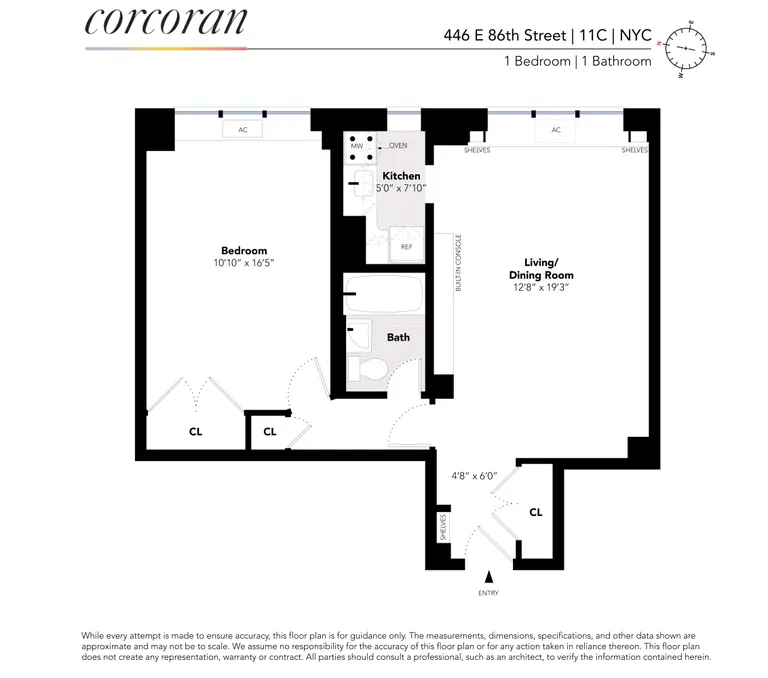 446 East 86th Street, 11C | floorplan | View 10