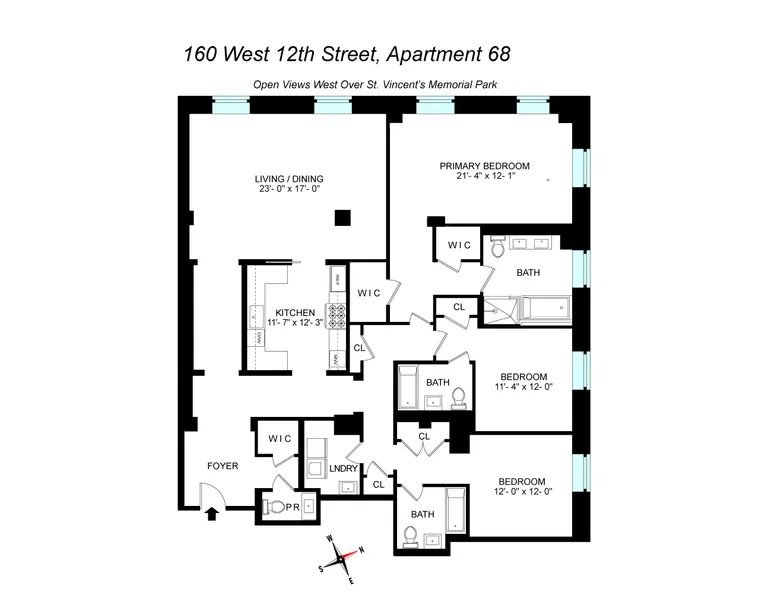 160 West 12th Street, 68 | floorplan | View 14