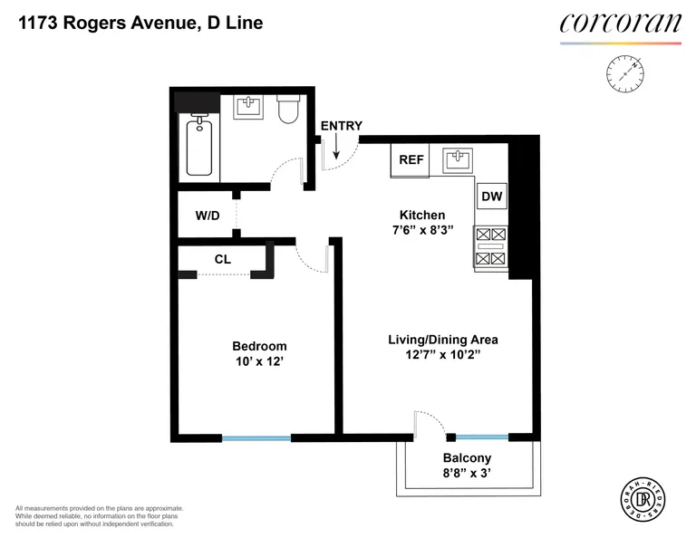 1173 Rogers Avenue, 5D | floorplan | View 9