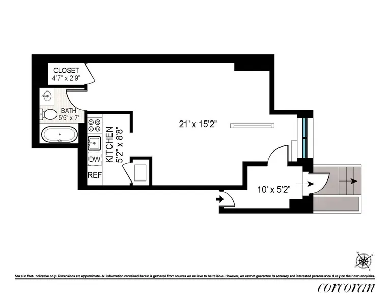 344 East 51st Street, A | floorplan | View 8