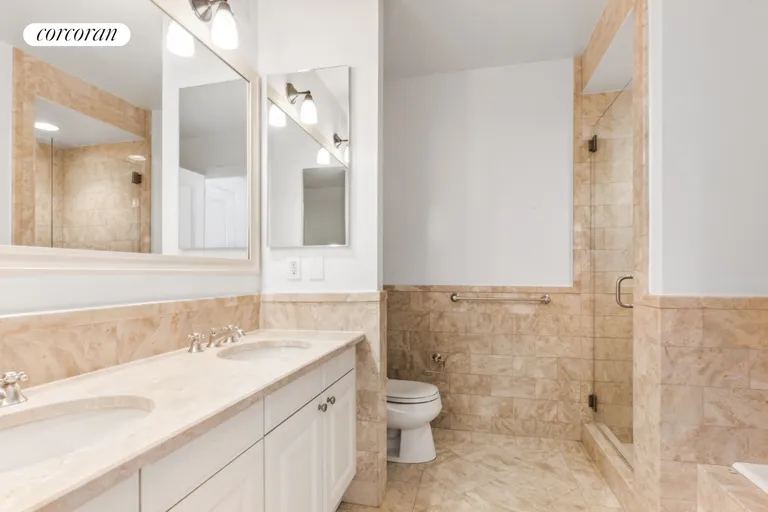 New York City Real Estate | View 10 West Street, 24A | Primary Bathroom | View 6