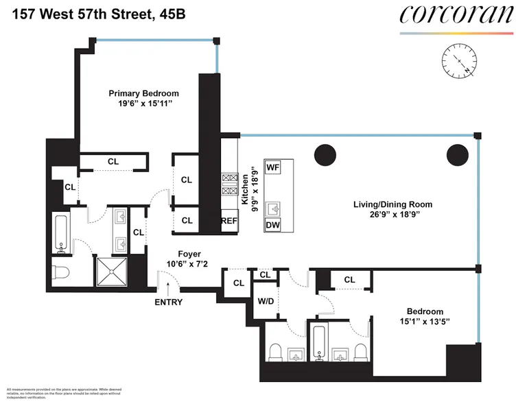 157 West 57th Street, 45B | floorplan | View 13