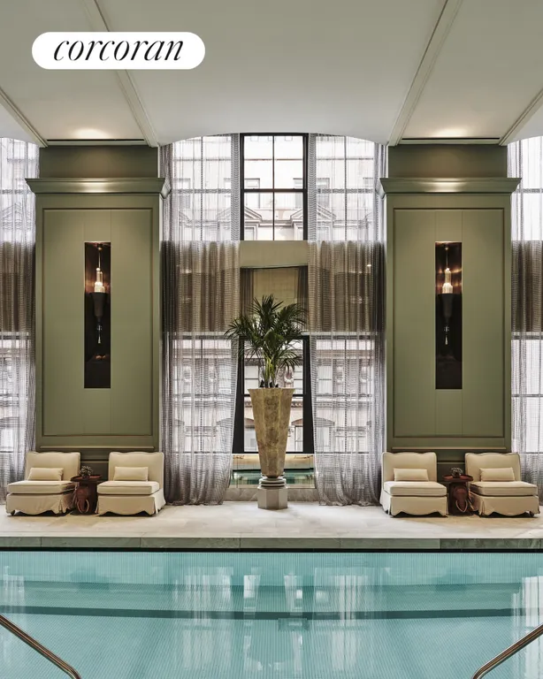 New York City Real Estate | View 111 West 57th Street, 50 | Lap Pool with Private Cabanas | View 23