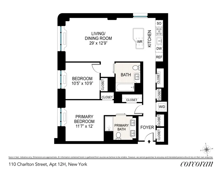 110 Charlton Street, 12H | floorplan | View 11