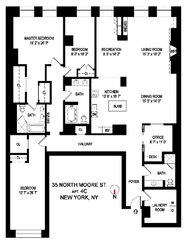 35 North Moore Street, 4C | floorplan | View 7