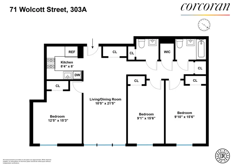 71 Wolcott Street, 303A | floorplan | View 10