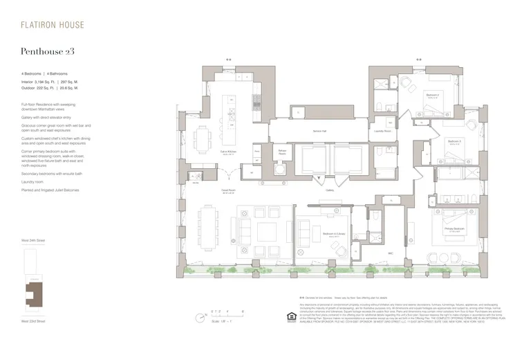 39 West 23rd Street, PH23 | floorplan | View 27