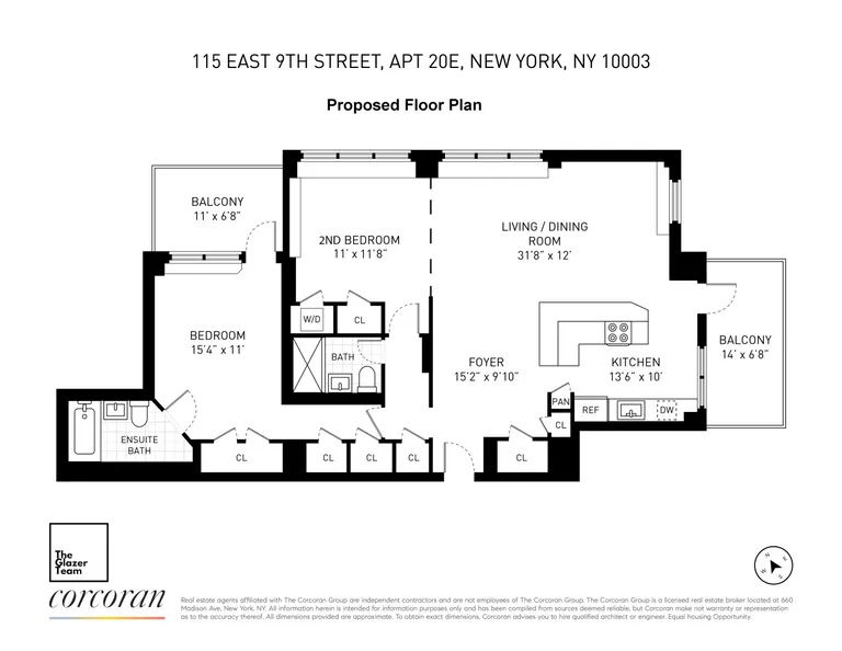 115 East 9th Street, 20E | floorplan | View 17