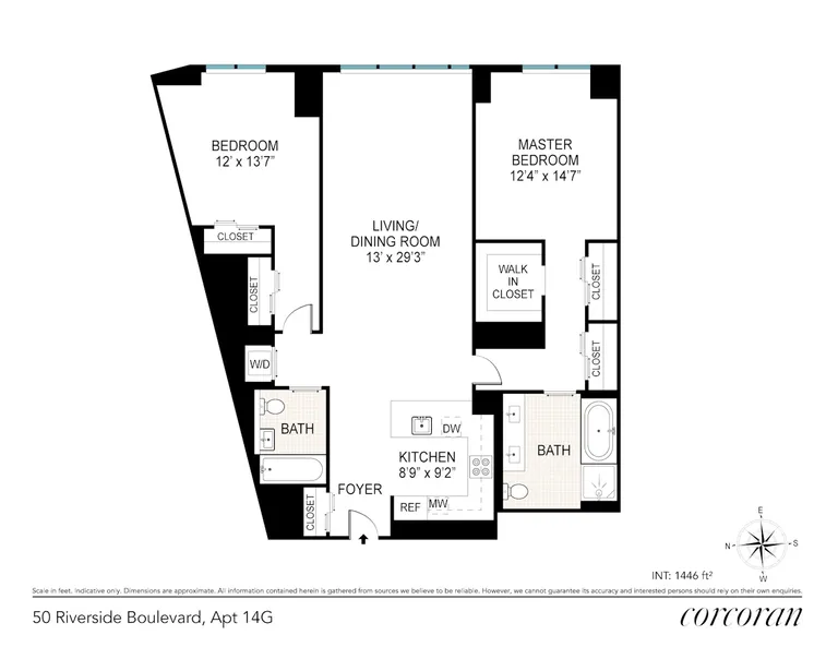 50 Riverside Boulevard, 14G | floorplan | View 10