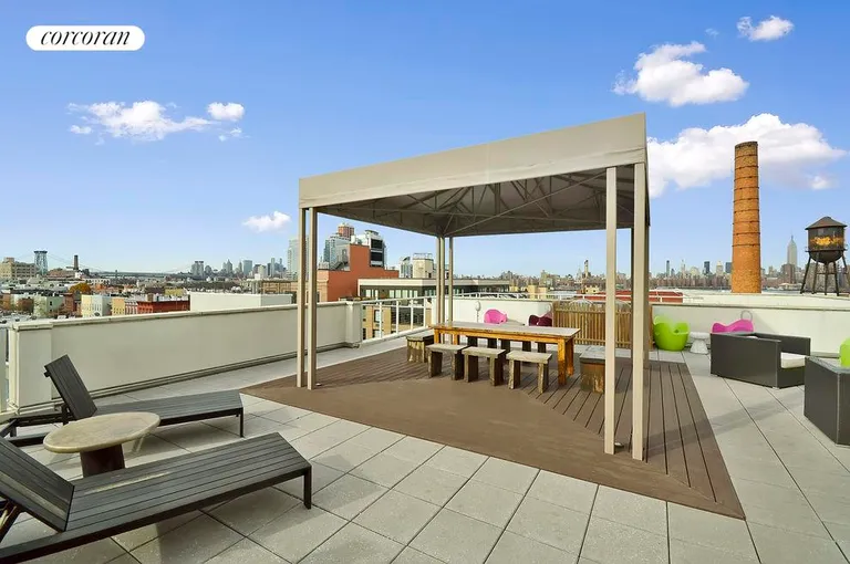 New York City Real Estate | View 125 North 10th Street, S3B | Beautiful roof deck with Manhattan views & plants | View 5